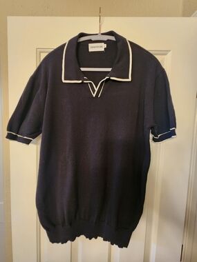 Oxknit Short-Sleeve Polo with White Trim XL